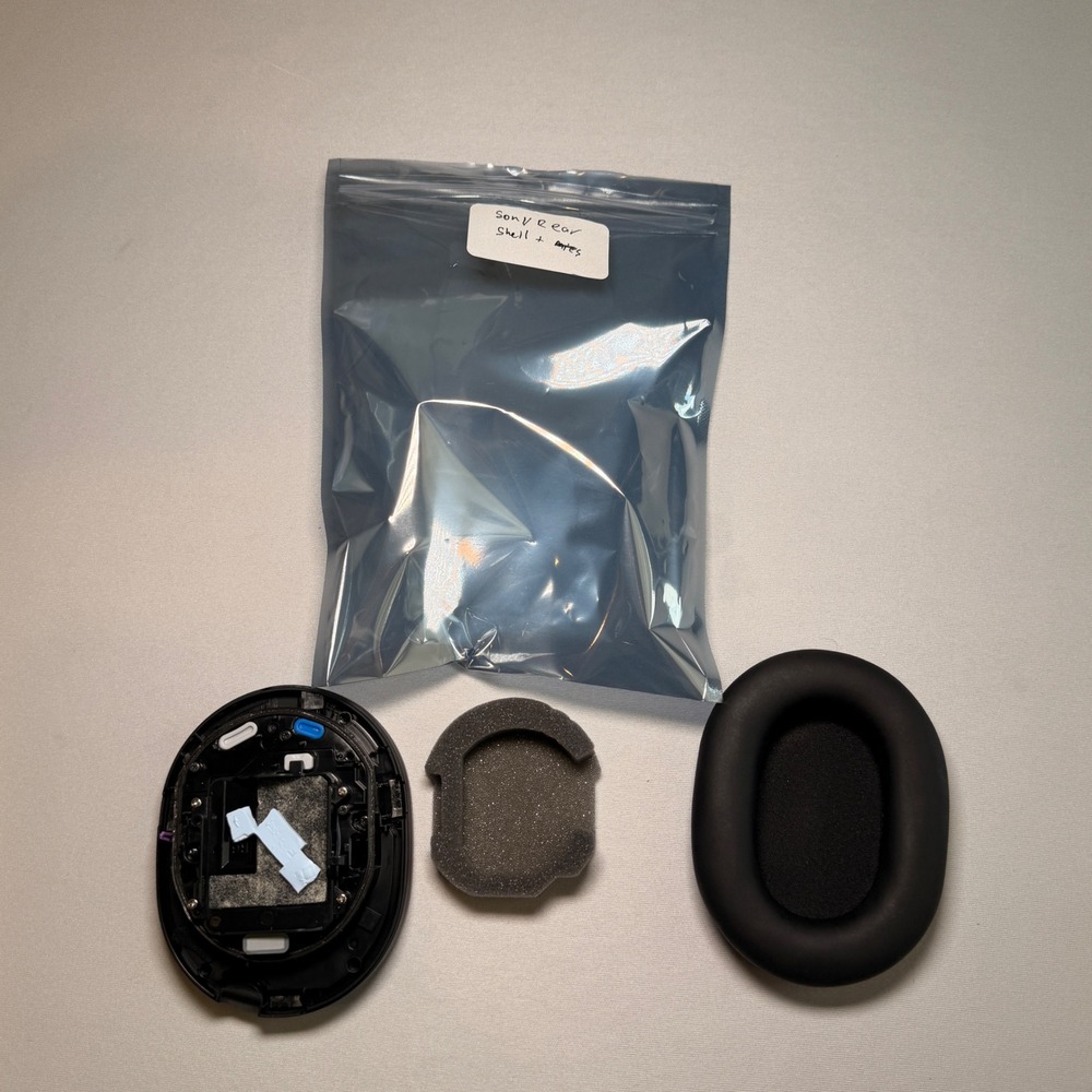 Sony WH-1000XM5 Replacement Rear Shell Ear‎ Cushion Foam Parts Black WH1000XM5